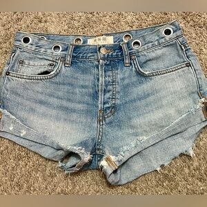 Size 26 free people button fly denim shorts